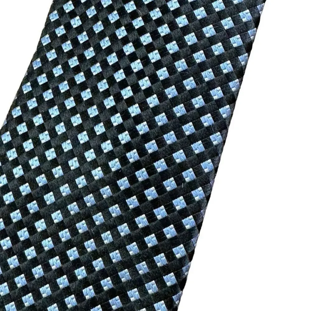 Michael Kors Men's 100% Silk Geometric Print Tie Blue